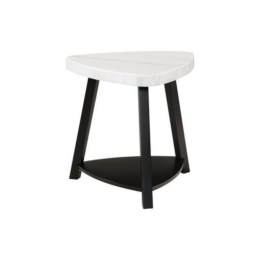Trinity White Marble Top End Table - Furniture House (VA)