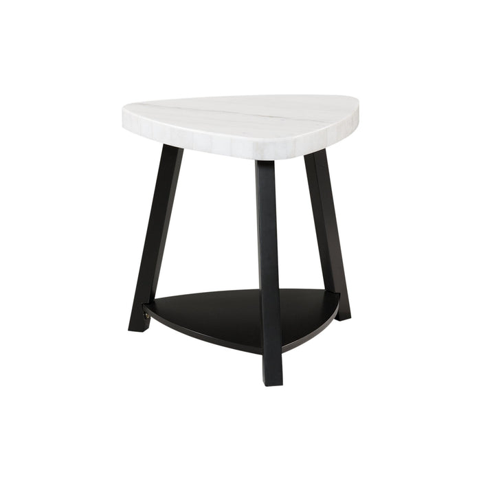 Trinity White Marble Top End Table - Furniture House (VA)