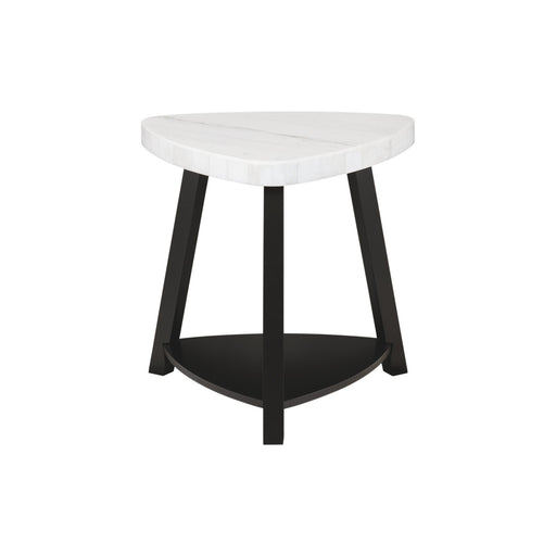 Trinity White Marble Top End Table - Furniture House (VA)