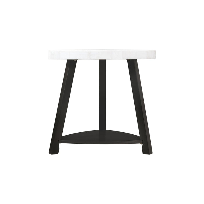 Trinity White Marble Top End Table - Furniture House (VA)