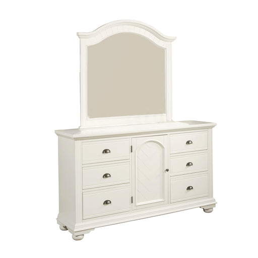 Brookpine White Dresser & Mirror Set - Furniture House (VA)