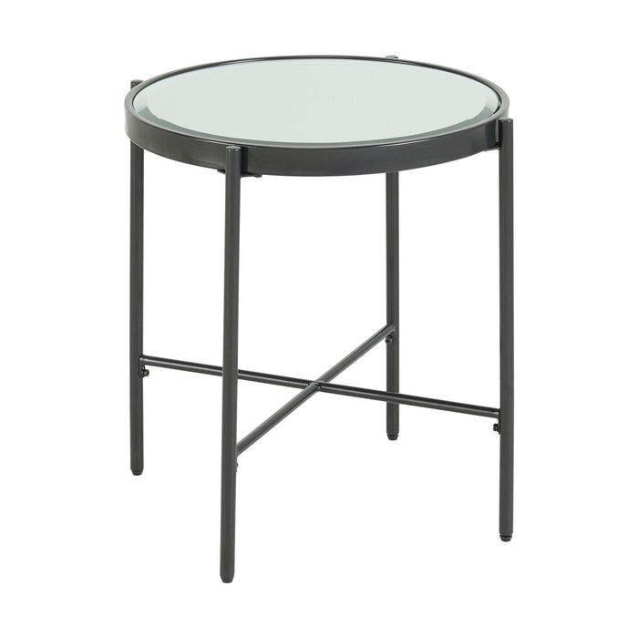 Vienna Round End Table with Glass Top - Furniture House (VA)