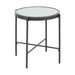 Vienna Round End Table with Glass Top - Furniture House (VA)