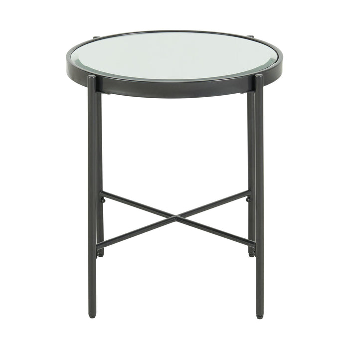 Vienna Round End Table with Glass Top - Furniture House (VA)
