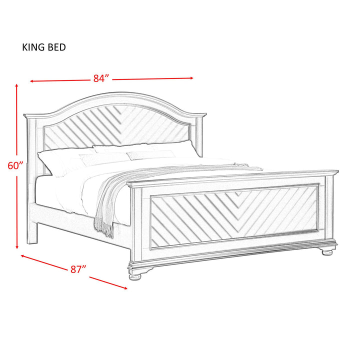 Brookpine White King Panel Bed - Furniture House (VA)