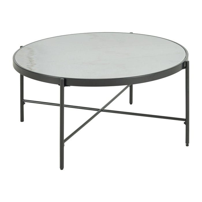 Vienna Round Coffee Table with Marble Top - Furniture House (VA)