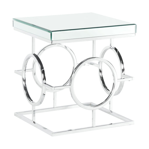 Pearl Square Mirrored End Table - Furniture House (VA)