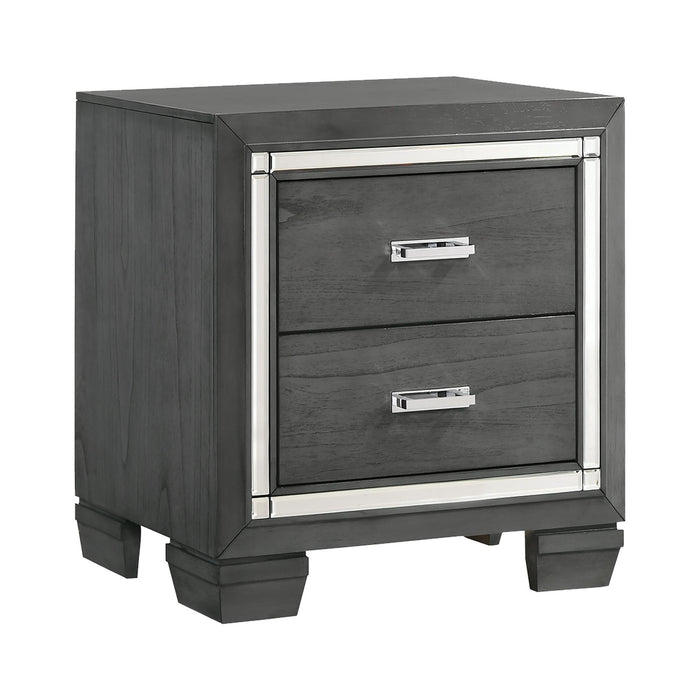 Titanium 2-Drawer Nightstand - Furniture House (VA)