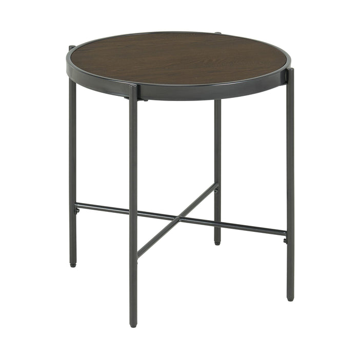 Vienna Round End Table with Wooden Top - Furniture House (VA)