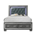 Titanium Queen Tufted Upholstered Storage Bed - Furniture House (VA)