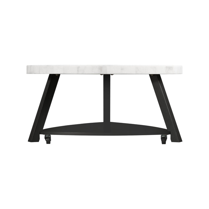 Trinity White Marble Top Coffee Table - Furniture House (VA)
