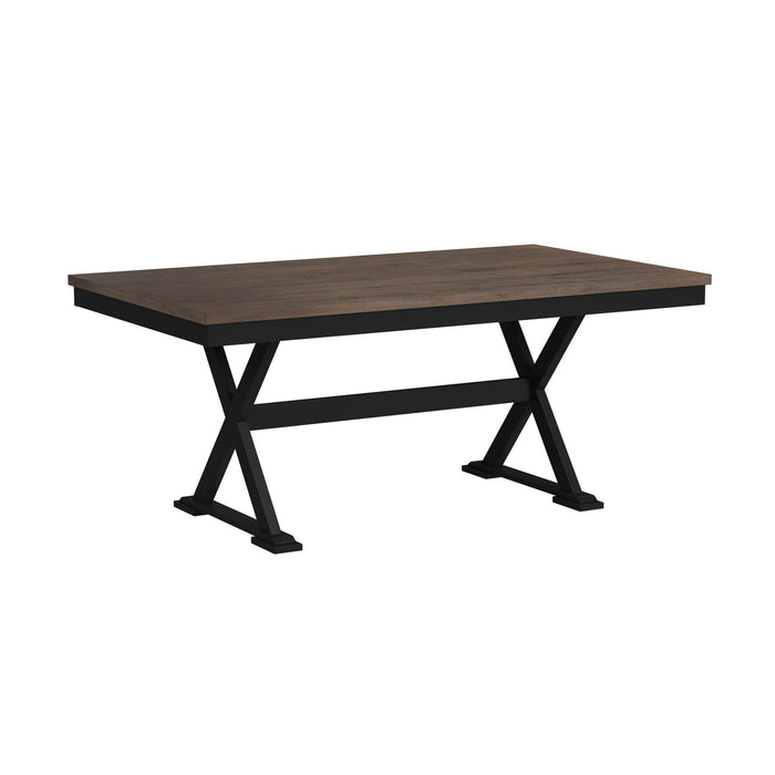 Tulane 6PC Dining Set with Table, 4 Chairs, and Bench in Oak and Black - Furniture House (VA)