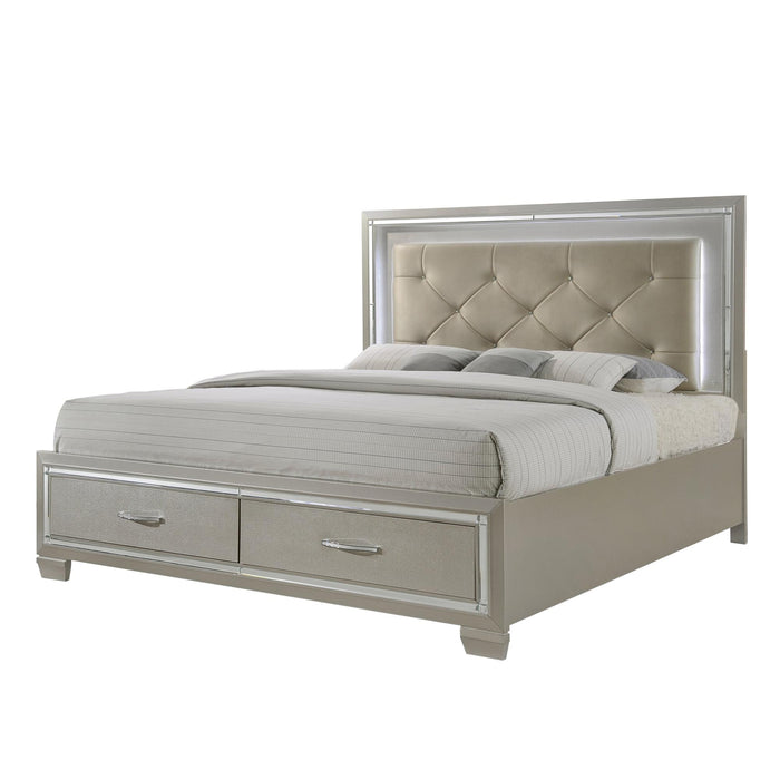 Platinum Platform Storage Bedroom Set - Furniture House (VA)