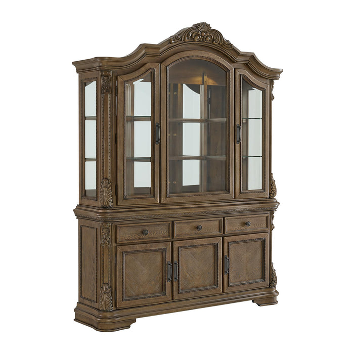Madison Park Hutch with LED in Walnut