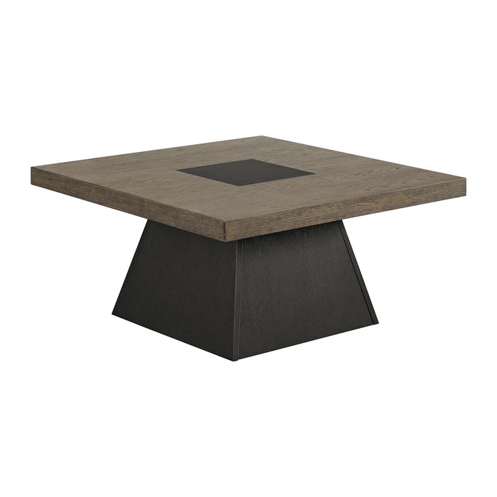 Jemma 3PC Occasional Table Set in Grey and Dark Espresso-Coffee Table & TwoEnd Table
