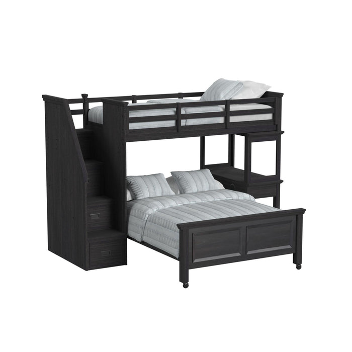 Hampton Kids Over Loft with Staircase and Desk with Speaker - Furniture House (VA)