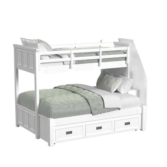 Hampton Kids Over Bunk with Staircase and Trundle Bedroom Set