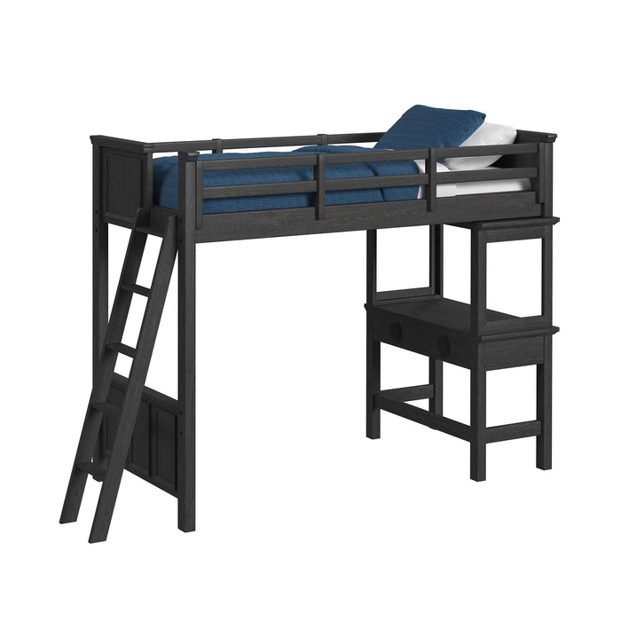 Hampton Kids Loft with Ladder and Desk with Speaker Bedroom Set - Furniture House (VA)