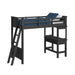 Hampton Kids Loft with Ladder and Desk with Speaker Bedroom Set - Furniture House (VA)