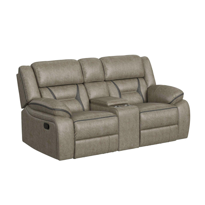 Engage Motion Loveseat with Console in Corral Grey - Furniture House (VA)