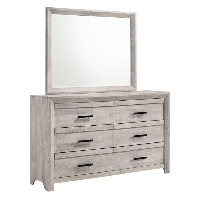 Ellen Dresser & Mirror Set White