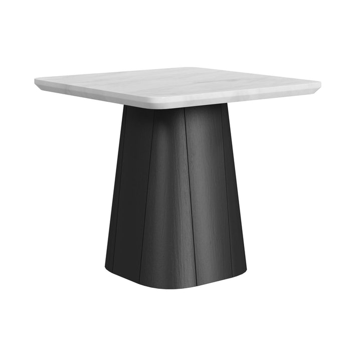 Edison End Table in White and Black - Furniture House (VA)