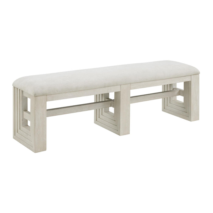 Avalanche Dining Bench in Antique White - Furniture House (VA)