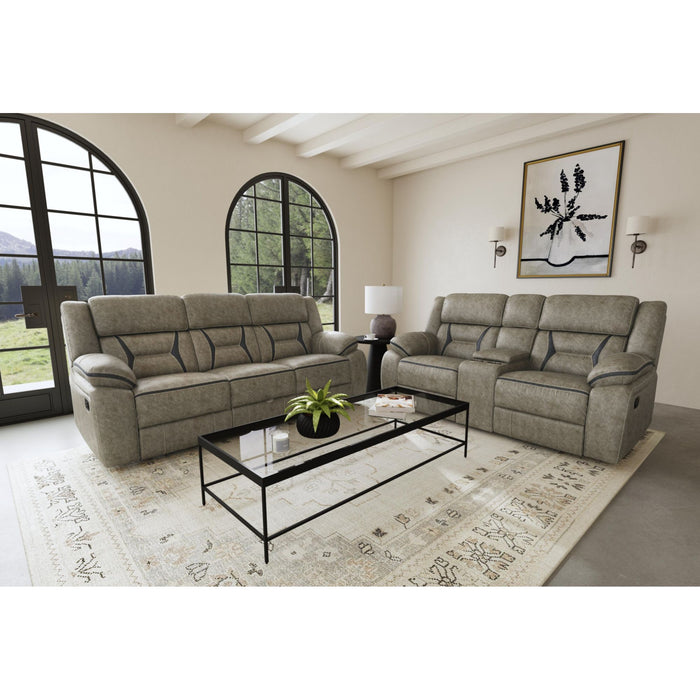Engage 2PC Living Room Set in Corral Grey-Sofa & Loveseat