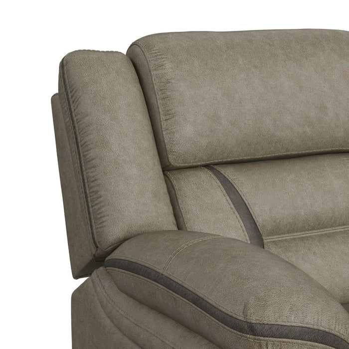 Engage Motion Loveseat with Console in Corral Grey - Furniture House (VA)