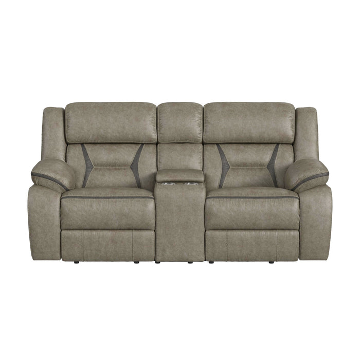 Engage Motion Loveseat with Console in Corral Grey - Furniture House (VA)