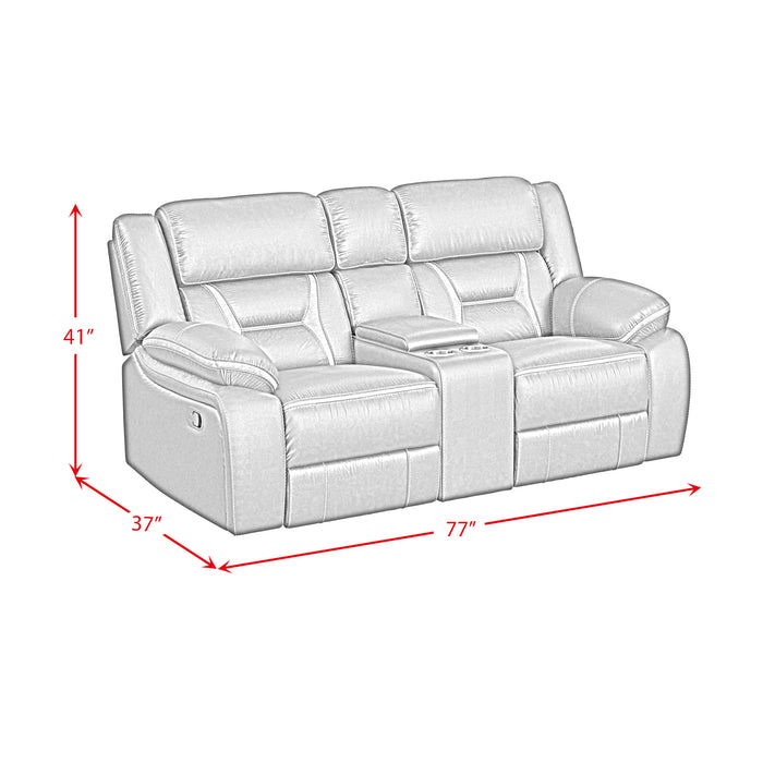 Engage Motion Loveseat with Console in Corral Grey - Furniture House (VA)