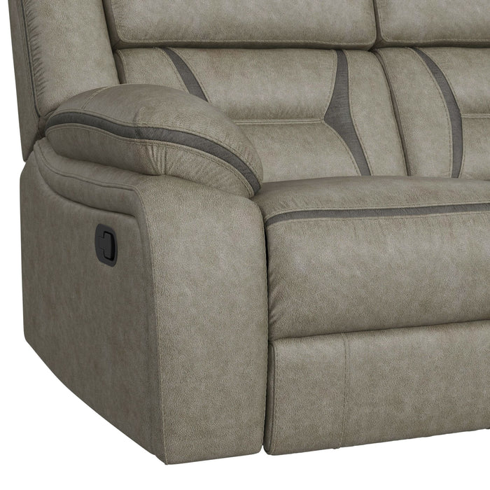Engage Motion Sofa with DDT, Drawer and PWS in Corral Grey