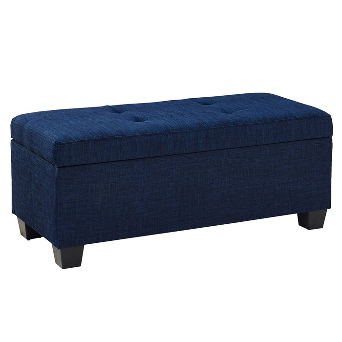 Ethan 3Pk Storage Bench with 2 Ottoman in Heirloom Blue (ISTA3A) - Furniture House (VA)
