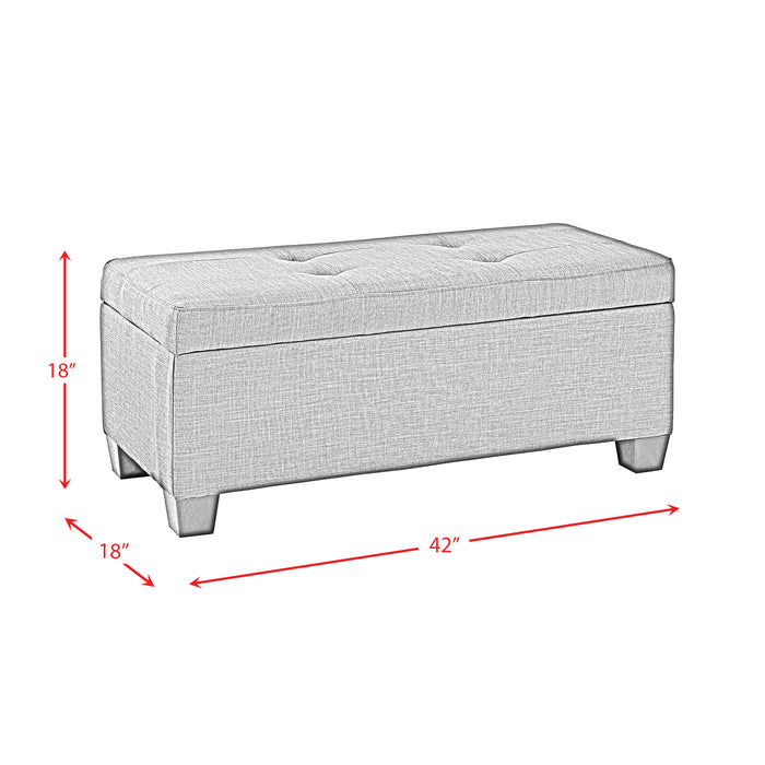 Ethan 3Pk Storage Bench with 2 Ottoman in Heirloom Blue (ISTA3A)