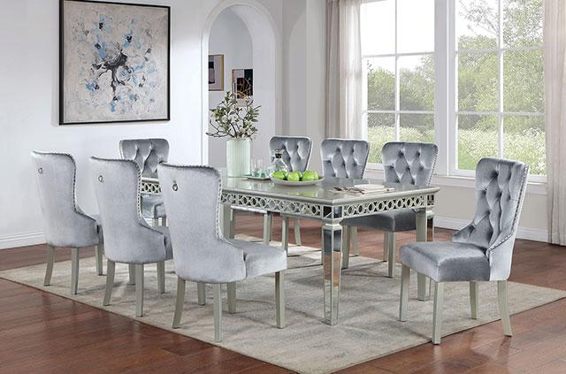 ADALIA Dining Table, Silver - Furniture House (VA)