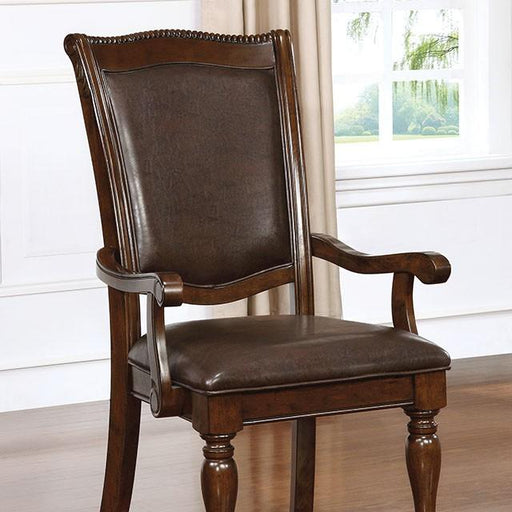 Alpena Brown Cherry/Espresso Arm Chair & Side Chair (2/CTN) - Furniture House (VA)
