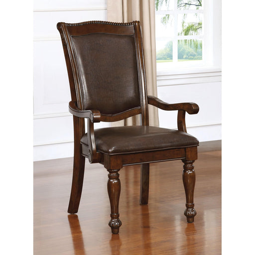Alpena Brown Cherry/Espresso Arm Chair & Side Chair (2/CTN) - Furniture House (VA)