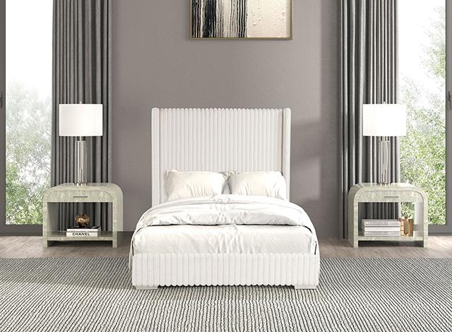 Cadwell E.King, Queen, & Full Bed White, Gray, & Black - Furniture House (VA)