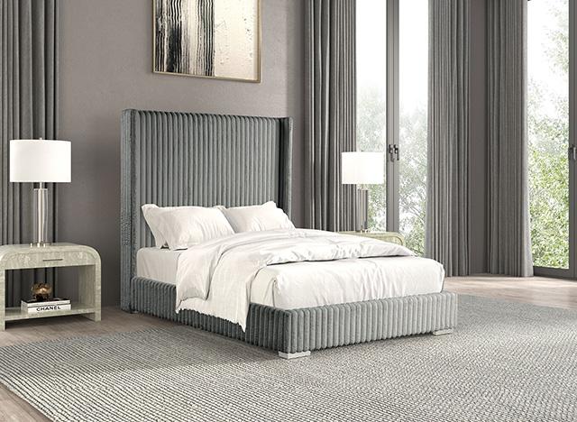 Cadwell E.King, Queen, & Full Bed White, Gray, & Black - Furniture House (VA)
