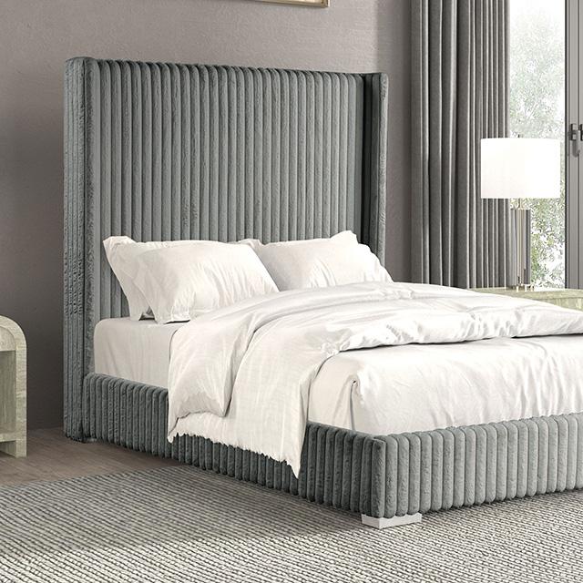 Cadwell E.King, Queen, & Full Bed White, Gray, & Black - Furniture House (VA)