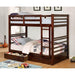 California Iv Black, Walnut, Gray, & White Twin/Twin Bunk Bed - Furniture House (VA)