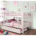 Cameron Dark Walnut, White & Gray Full/Full Bunk Bed - Furniture House (VA)