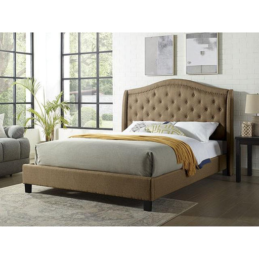 Carly Cal.King, E.King, Full, & Queen Bed Grey & Brown - Furniture House (VA)