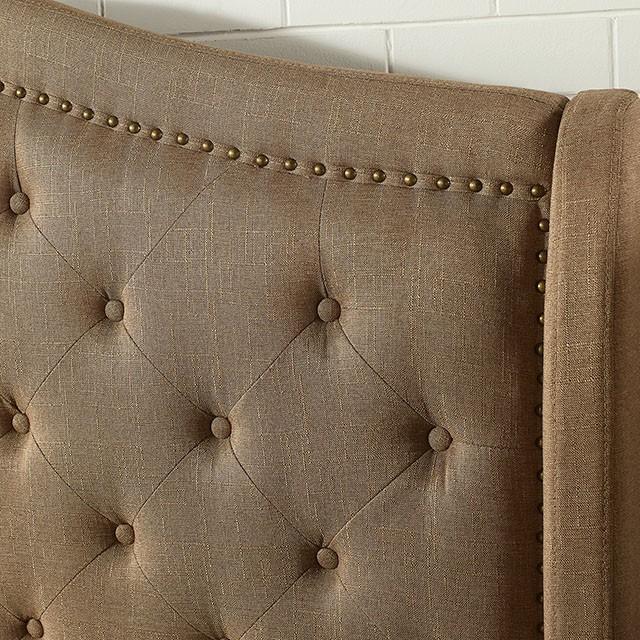 Carly Cal.King, E.King, Full, & Queen Bed Grey & Brown - Furniture House (VA)