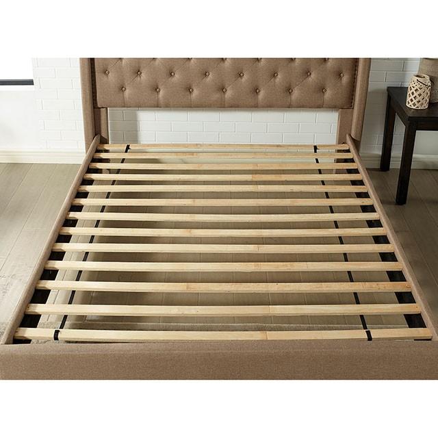 Carly Cal.King, E.King, Full, & Queen Bed Grey & Brown - Furniture House (VA)
