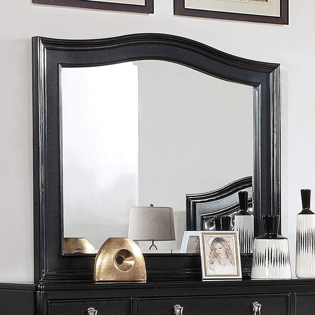 Ariston Mirror White, Silver, & Black - Furniture House (VA)