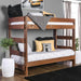 Arlette Twin/Twin Bunk Bed Brown, Black, Gray, & White - Furniture House (VA)