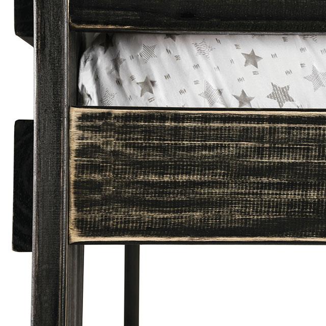 Arlette Twin/Twin Bunk Bed Brown, Black, Gray, & White - Furniture House (VA)