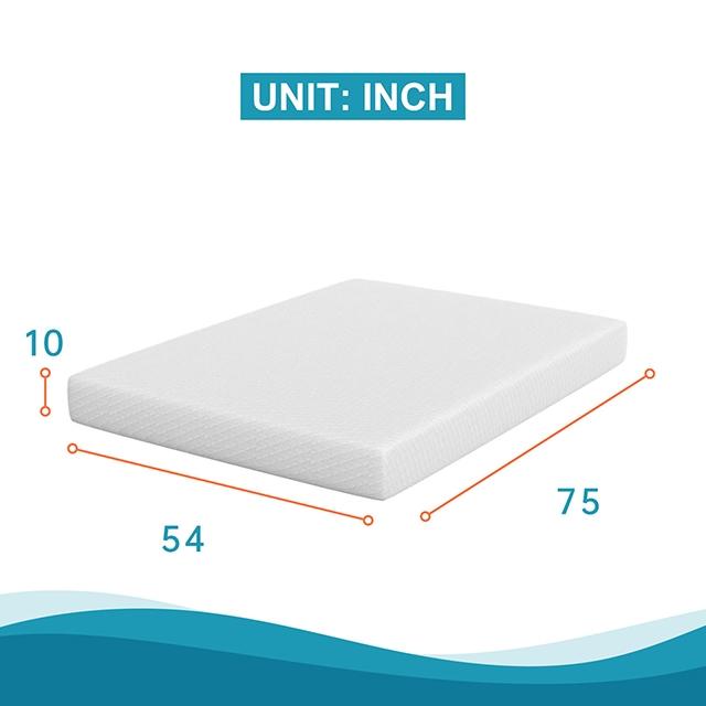 Artemisia 10" Memory Foam Mattress White - Furniture House (VA)