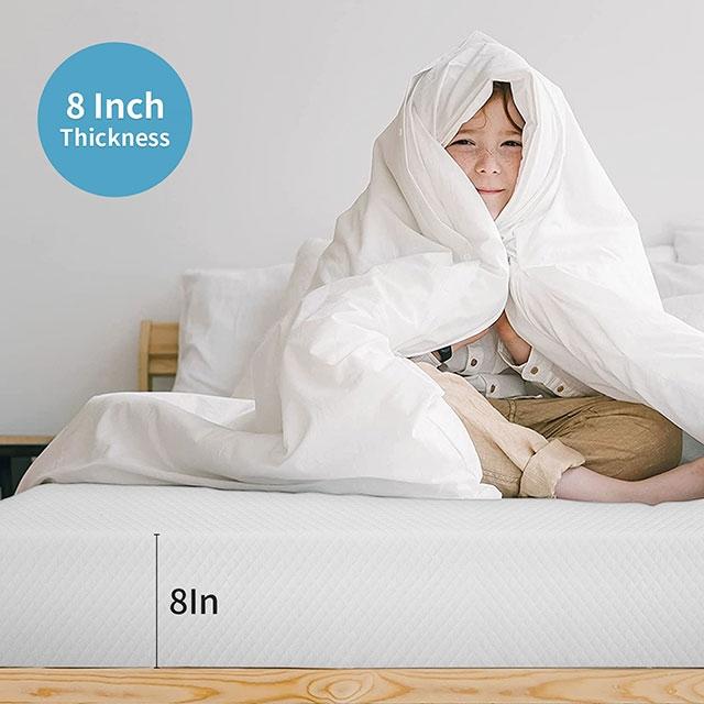 Artemisia 8" Memory Foam Mattress White - Furniture House (VA)